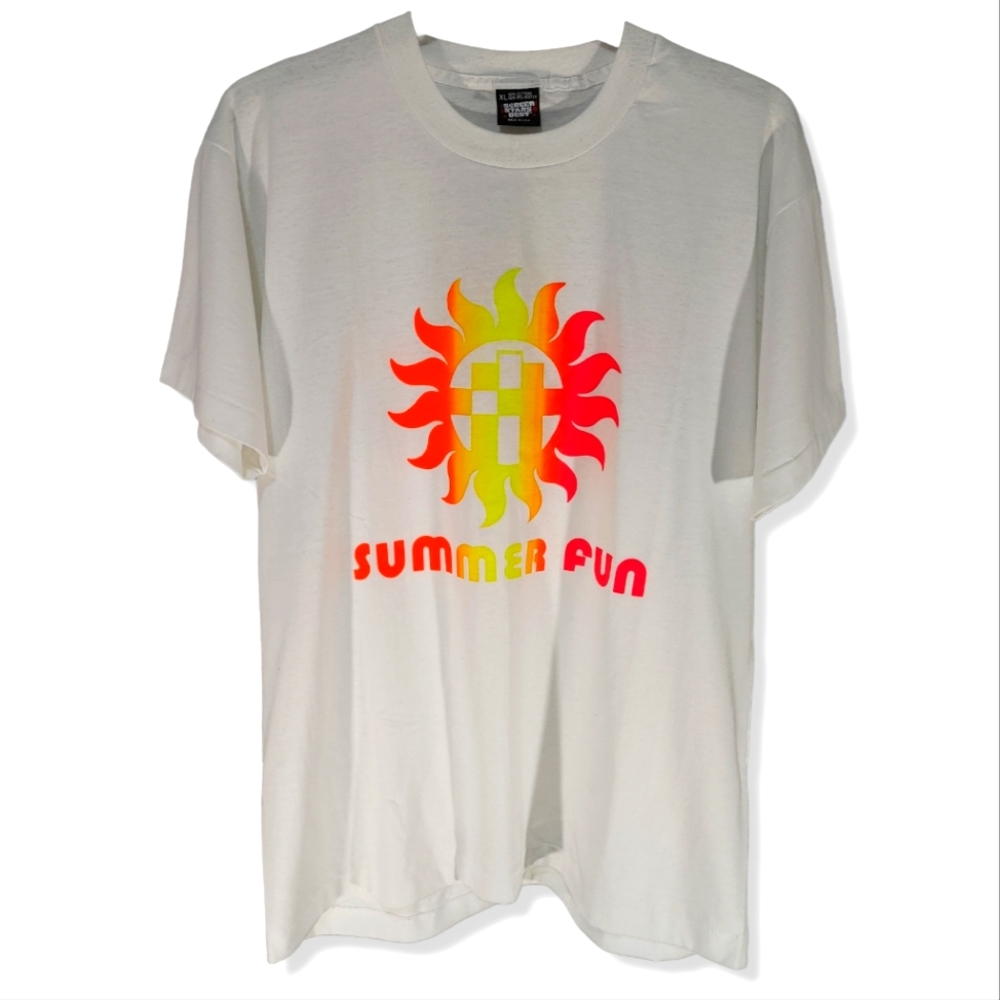 Vintage Summer Fun Single Stitch T Shirt XL White City of Las Cruces New Mexico